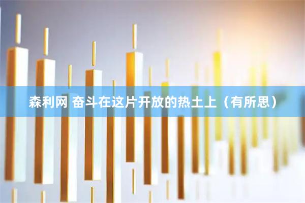 森利网 奋斗在这片开放的热土上（有所思）